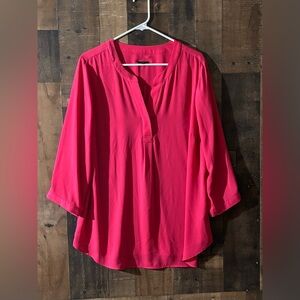 Women’s Sz 1x Talbots Hot Pink Split-Neck Tunic